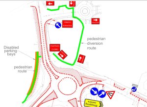 Swannery pedestrian diversion route (large version)